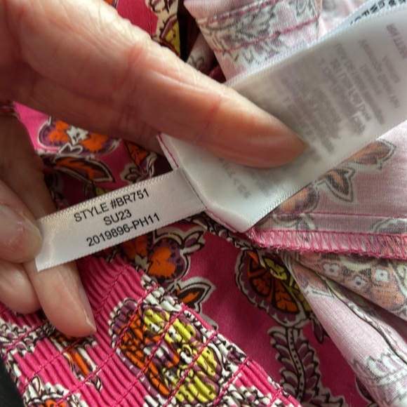 J Crew Puff sleeve squareneck top in Ratti Fine Italian Fabric pink blooms 2 NEW - Picture 11 of 11